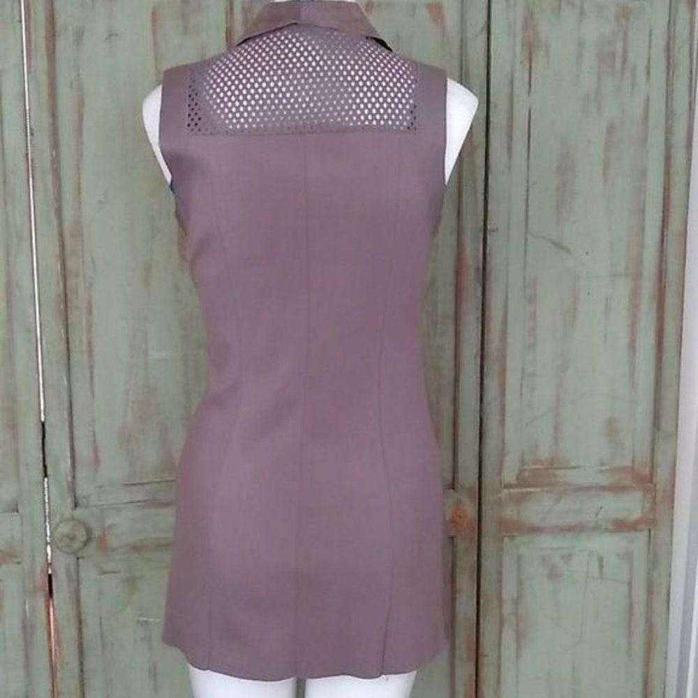 Los Angeles Leather Vest sleeveless Brown NWT - Picture 5 of 8